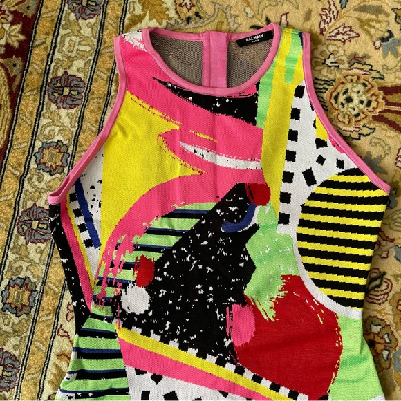 Balmain sleeveless 80’s mini dress - Picture 2 of 16